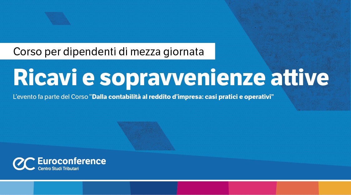 Immagine Ricavi e sopravvenieze attive | Euroconference