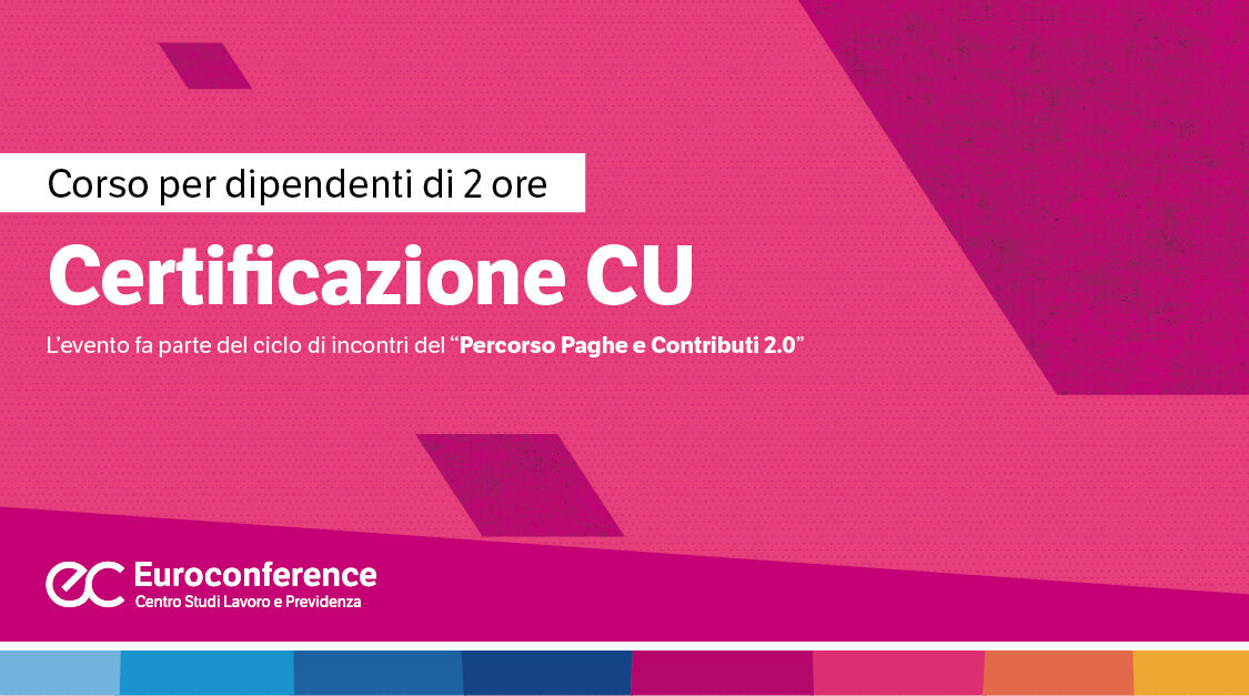 Immagine Certificazione CU | Euroconference